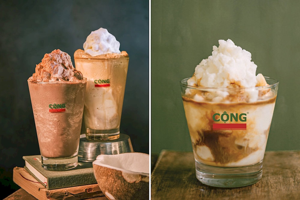 Cong Ca Phe is a trendy spot that blends traditional brewing with modern vibes